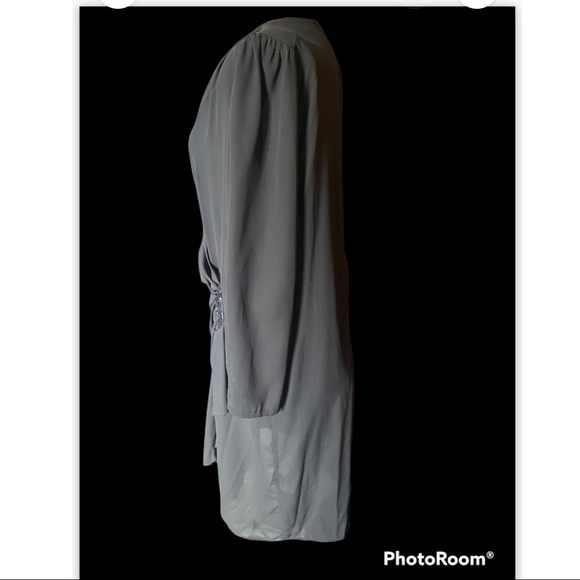 Volup vintage 80s does 20s sheer black dress - Picture 5 of 6